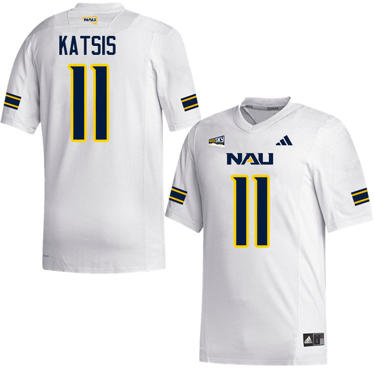 Northern Arizona Lumberjacks #11 Kolbe Katsis College Football Jerseys,Uniforms Stitched-White